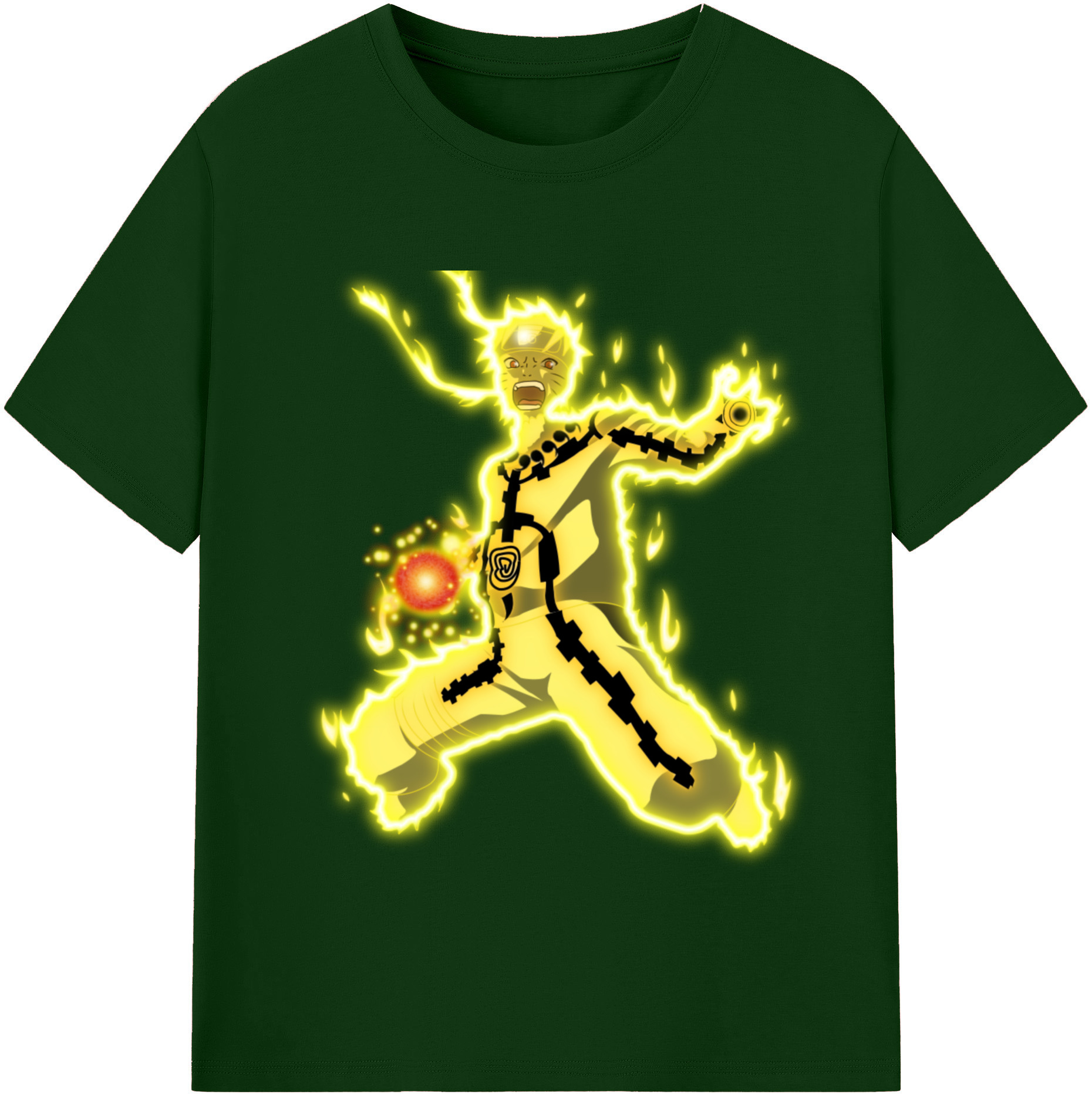 （画像用） NARUTO -ナルト- うずまき ナルト Uzumaki Naruto 綿100％半袖Tシャツ（フロントプリント）